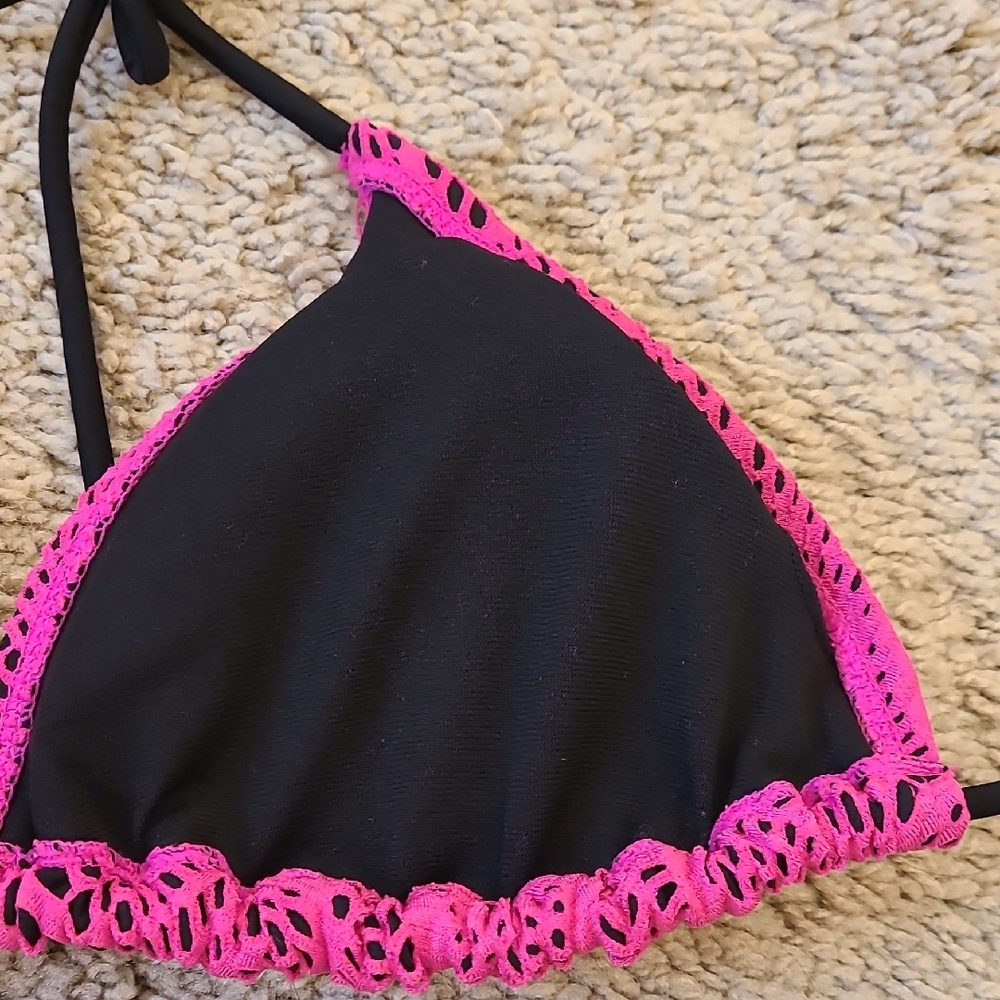 OP Pink Black Bikini Set - Picture 14 of 15